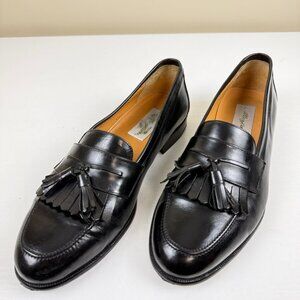 Mezlan Black Leather Tassel Loafers